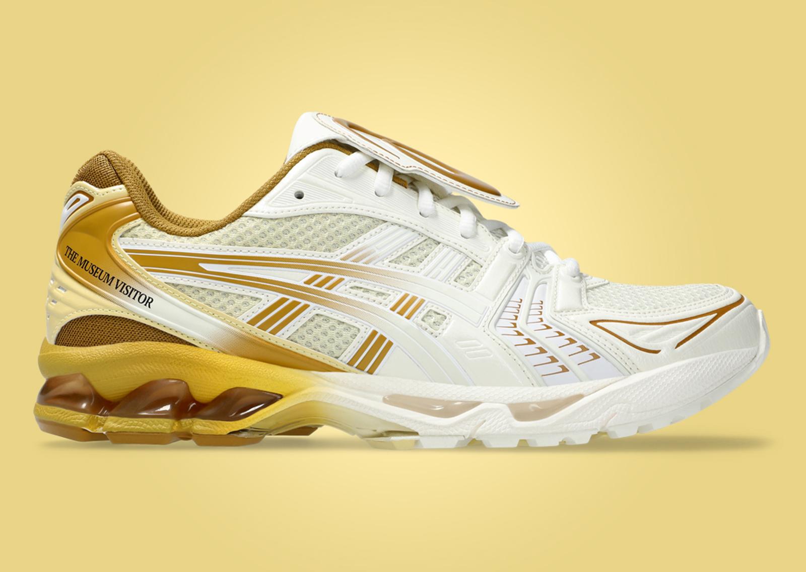 The Museum Visitor x Asics Gel-Kayano 14 Cream Yellow Lateral