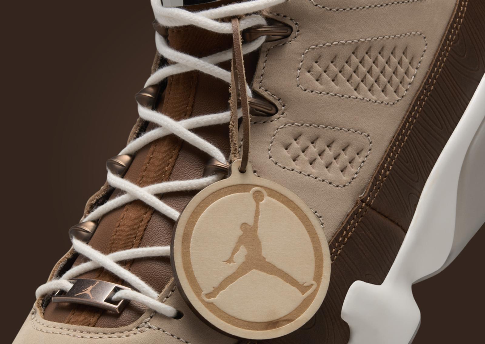 Air Jordan 9 Golf Woodgrain Detail