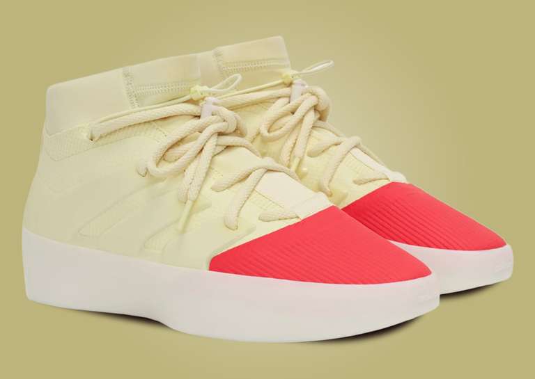 adidas Fear of God 1 Desert Yellow Indiana Red Angle