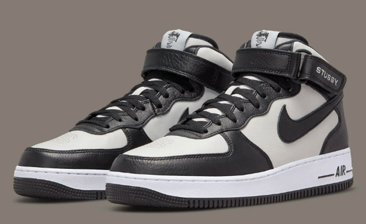 Official Look At The Stussy x Nike Air Force 1 Mid Black White