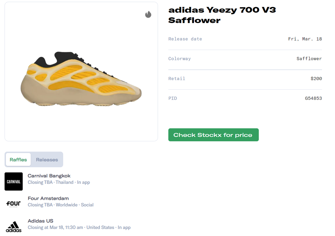 yeezy 700 v3 safflower prix
