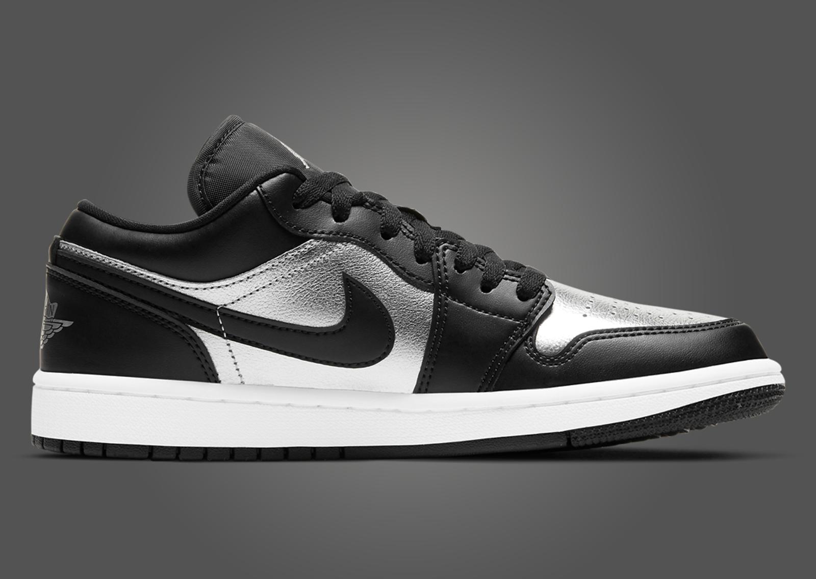 Air Jordan 1 Low Silver Toe (W) Medial Left