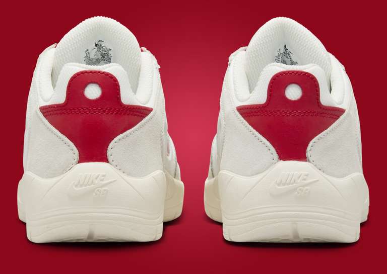 Nike SB Vertebrae Summit White University Red Heel