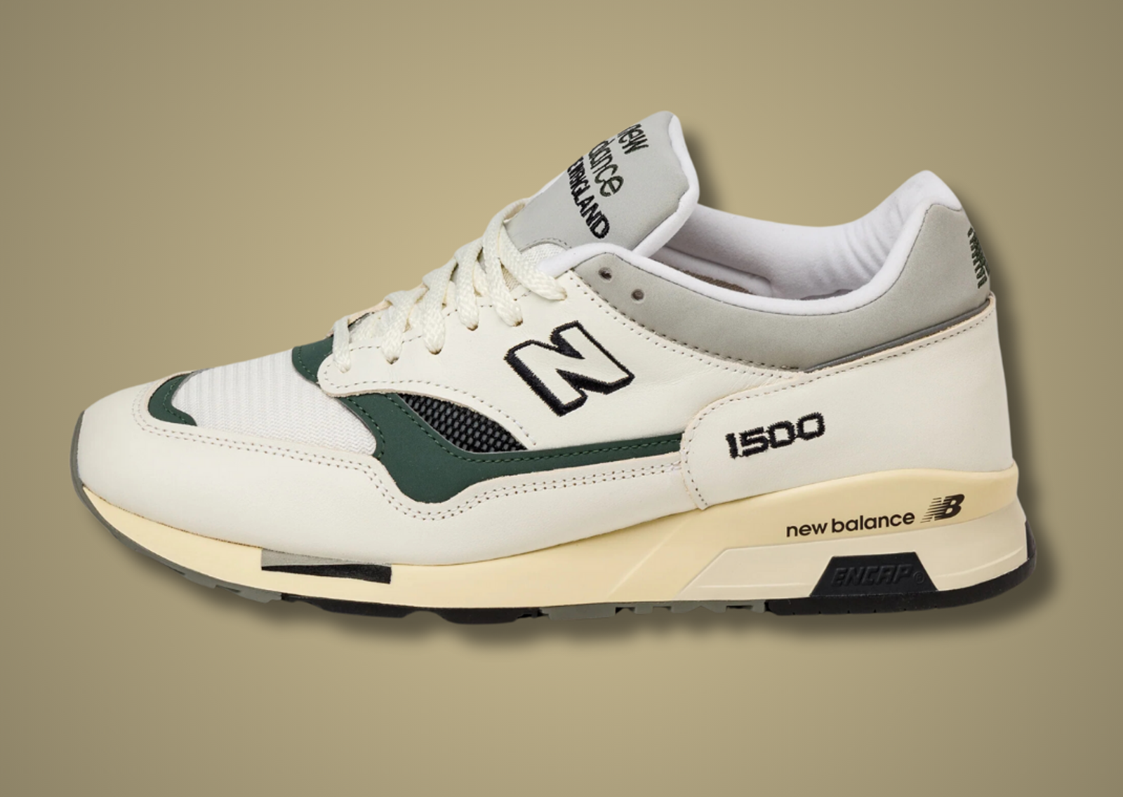 New Balance 1500 Made in England White Cilantro Lateral