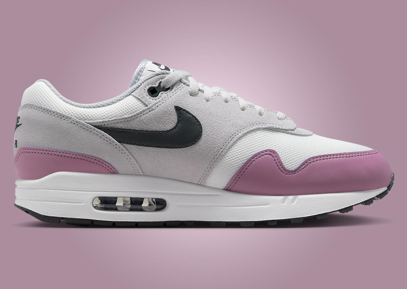 Nike Air Max 1 Summit White Wolf Grey Pink Medial