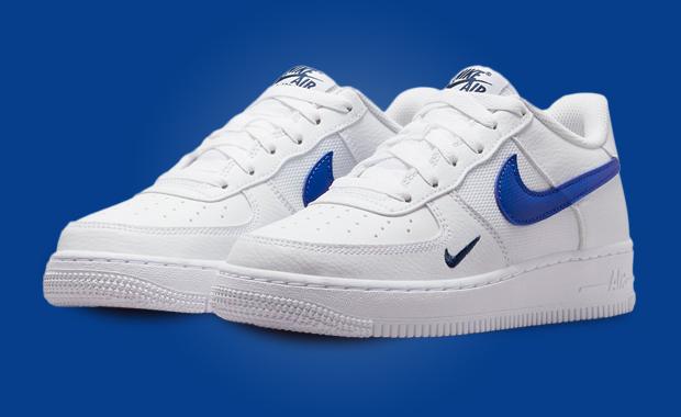 This Kids Exclusive Nike Air Force 1 Low Comes Accented By Game Royal And Midnight Navy