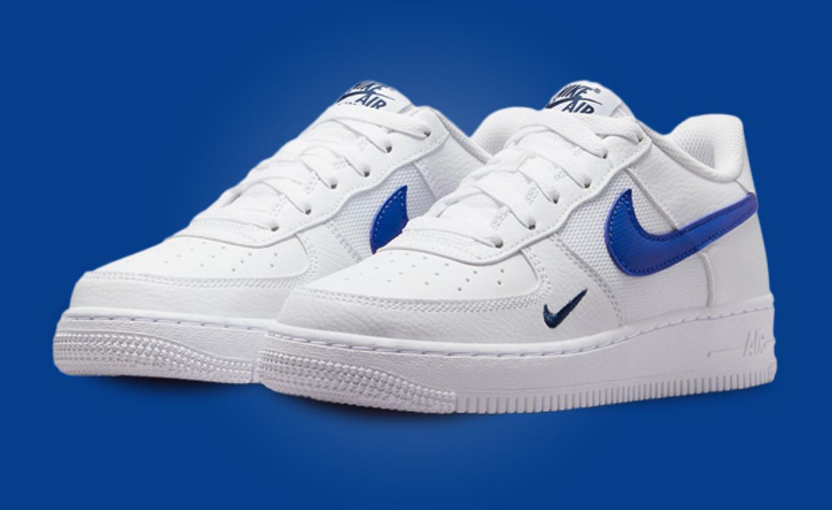 This Kids Exclusive Nike Air Force 1 Low Comes Accented By Game Royal And Midnight Navy
