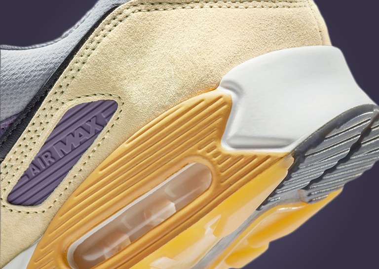 Air Max 90 Court Purple Lemon Drop Heel Detail