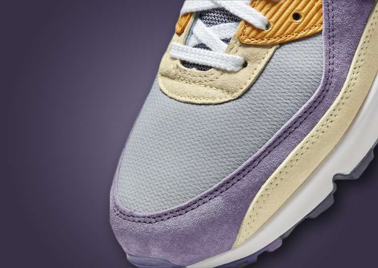 Air Max 90 Court Purple Lemon Drop Toe Detail