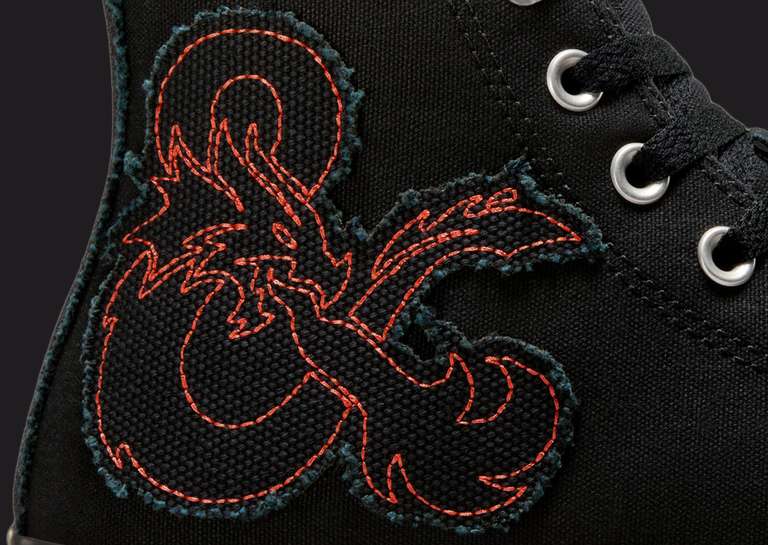 Dungeons & Dragons x Converse Chuck Taylor All Star Black Red Detail