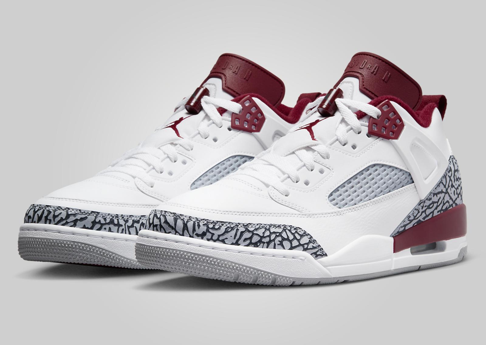 Jordan Spizike Low White Team Red Angle