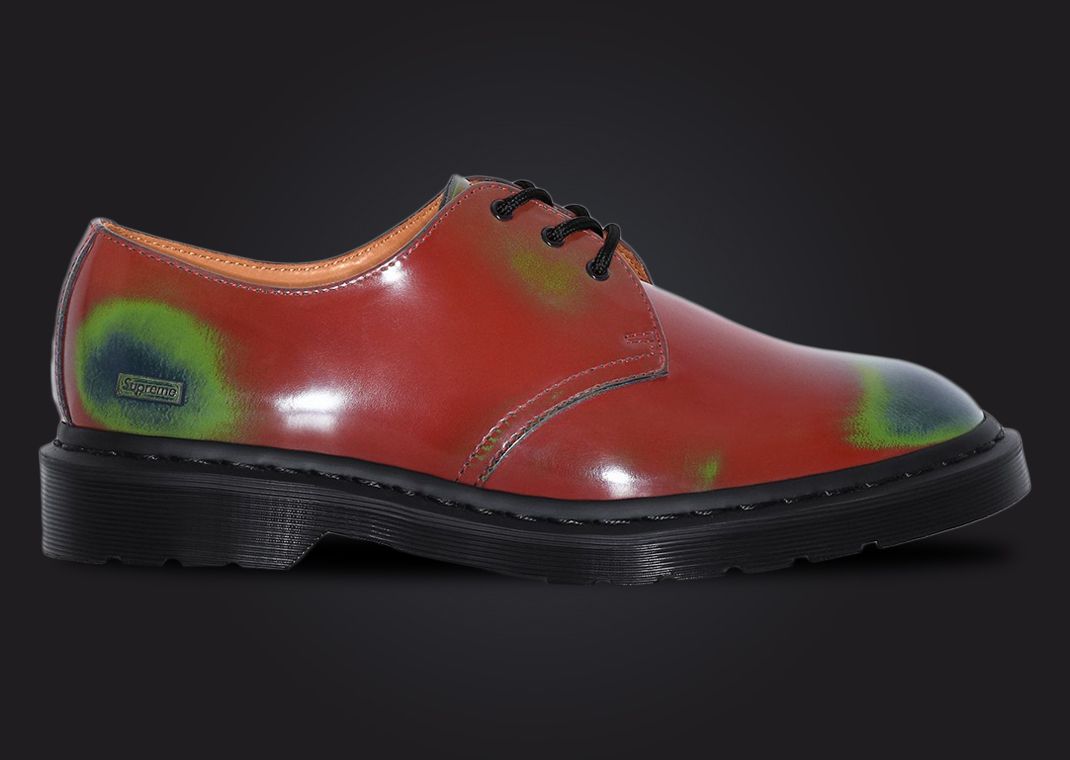 The Supreme x Dr. Martens 1461 3-Eye Shoe Wear Away Pack Releases 