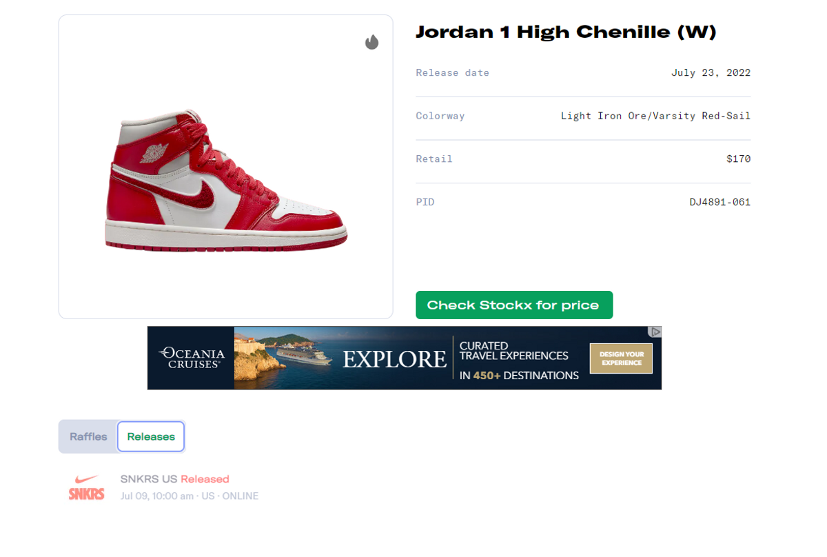 Air Jordan 1 High OG Chenille (W) Release Guide