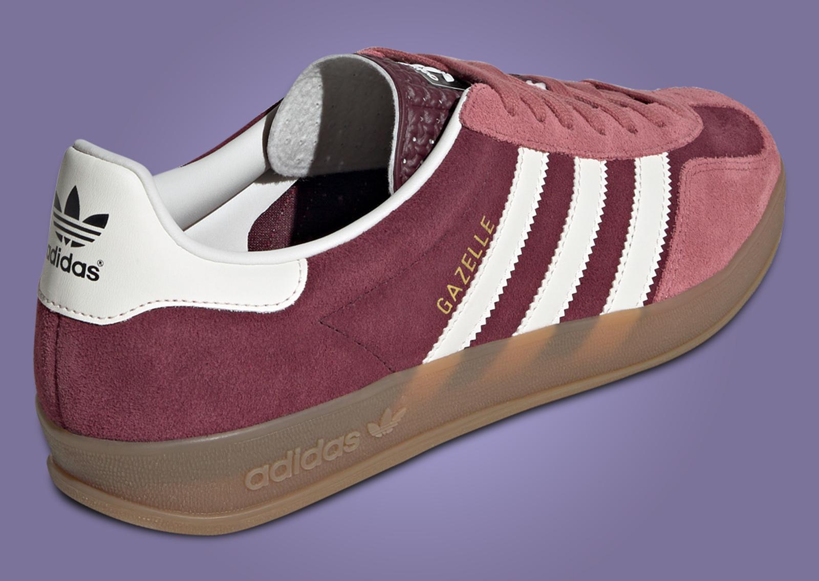 adidas Gazelle Indoor Maroon Heel Angle