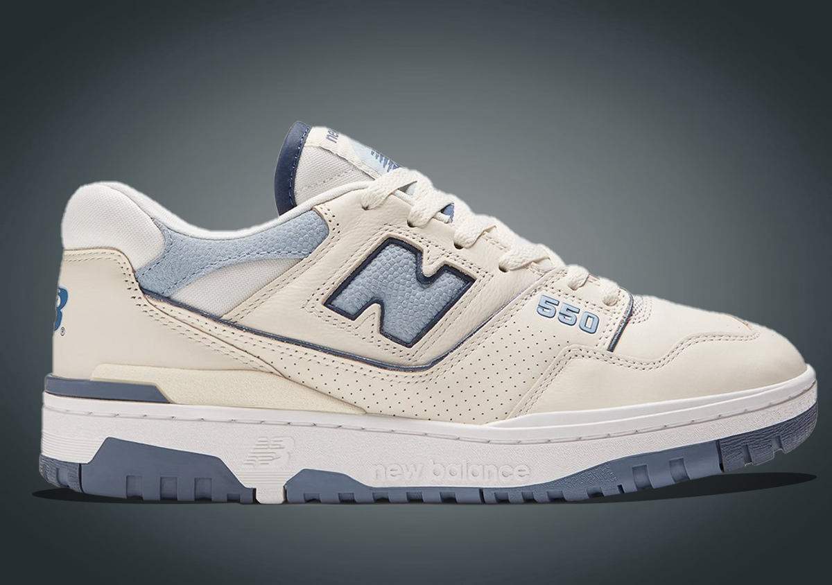 The New Balance 550 Arrives In A Beige Vintage Indigo Colorway