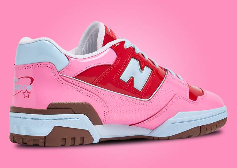 New Balance 550 Y2K Patent Leather Red Pink Medial