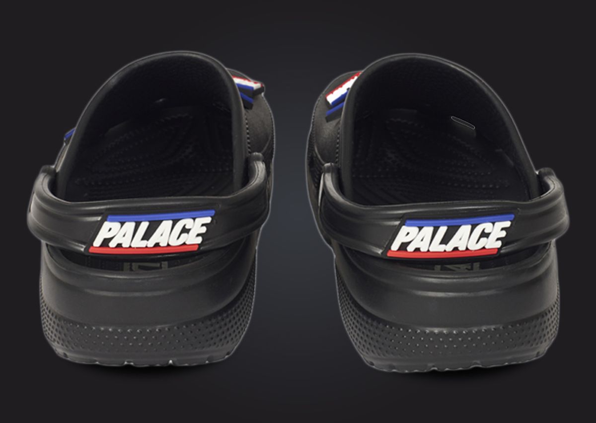 Palace x Crocs Classic Clog Black Heel