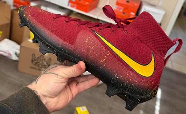 Jayden Daniels Wears Custom Nike Cleats in Commanders NFC Wild Card Win