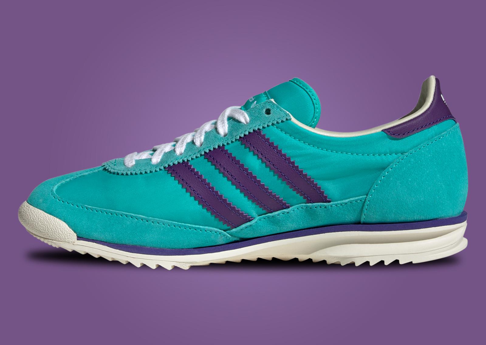 Sporty & Rich x adidas SL72 Teal Purple Medial