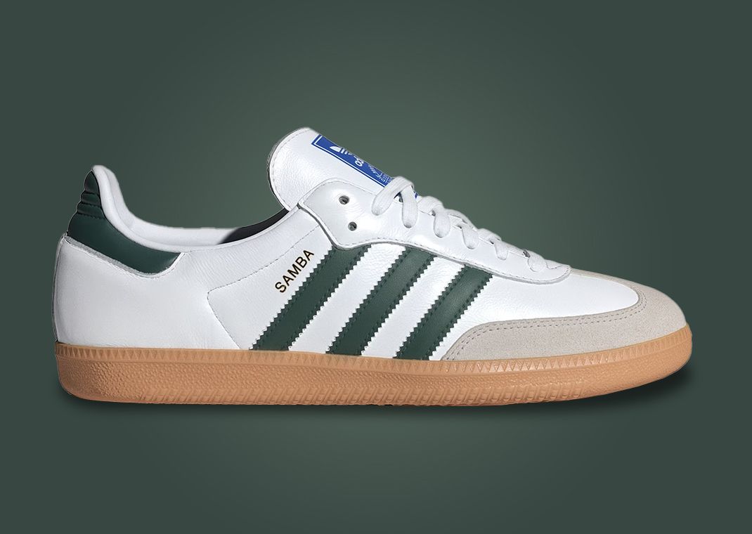 The adidas Samba OG Cloud White Collegiate Green Releases