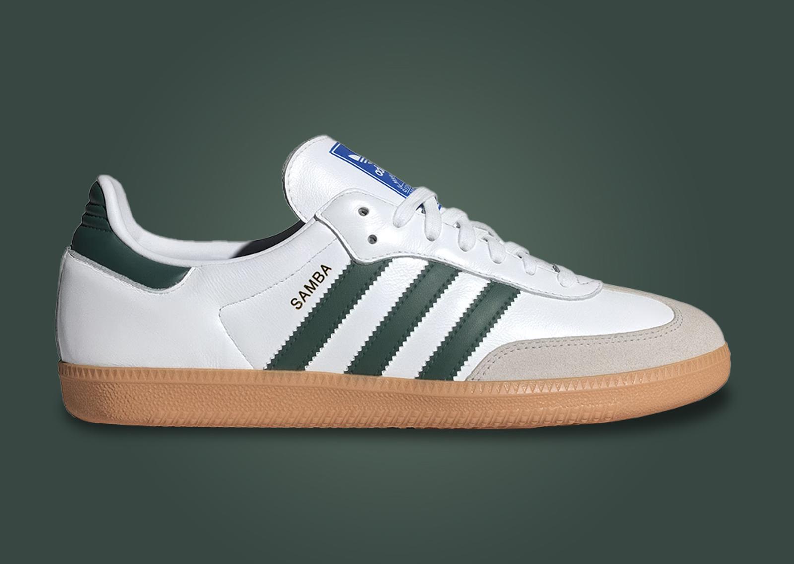 adidas Samba OG Cloud White Collegiate Green Lateral