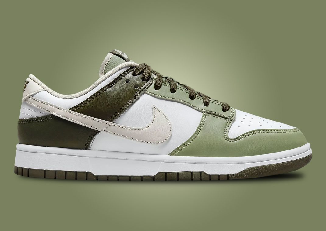 Earthy Shades Grace the Nike Dunk Low White Oil Green Cargo Khaki