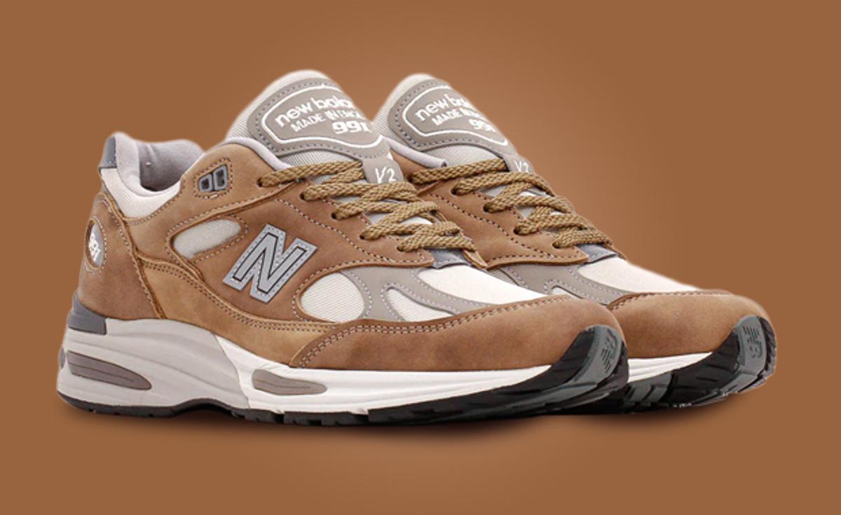 The New Balance 991v2 Made in UK Coco Mocca Releases in 2024
