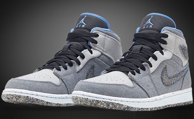 University Blue Accents The Air Jordan 1 Mid Crater