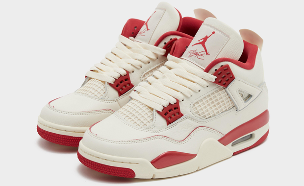 Air Jordan 4 Retro Pale Ivory Sierra Red (W)