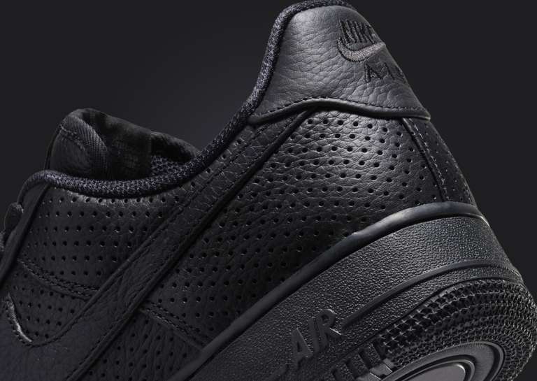 Nike Air Force 1 Low Black Perforations Heel
