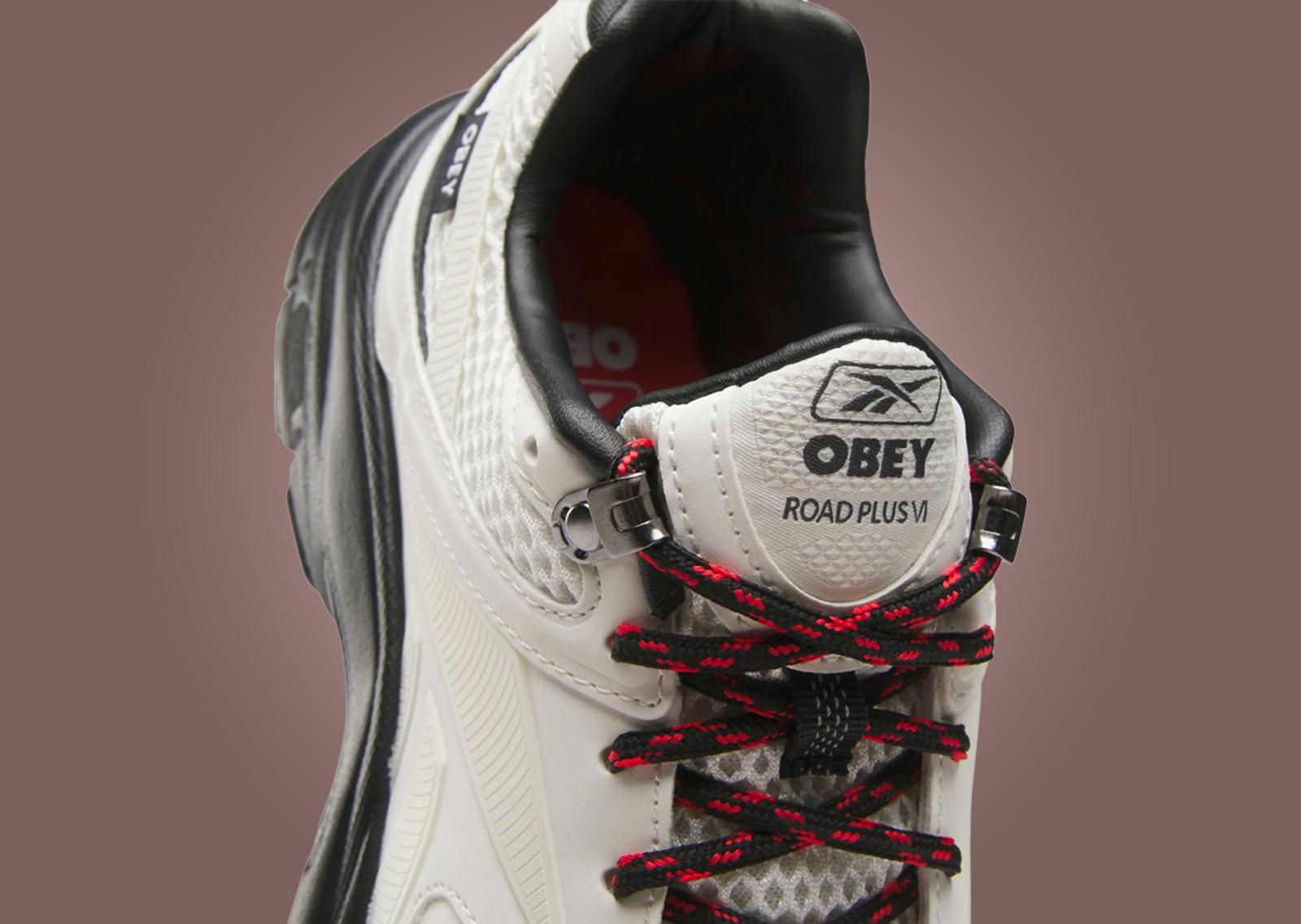 OBEY x Reebok Premier Road Plus VI Tongue Detail