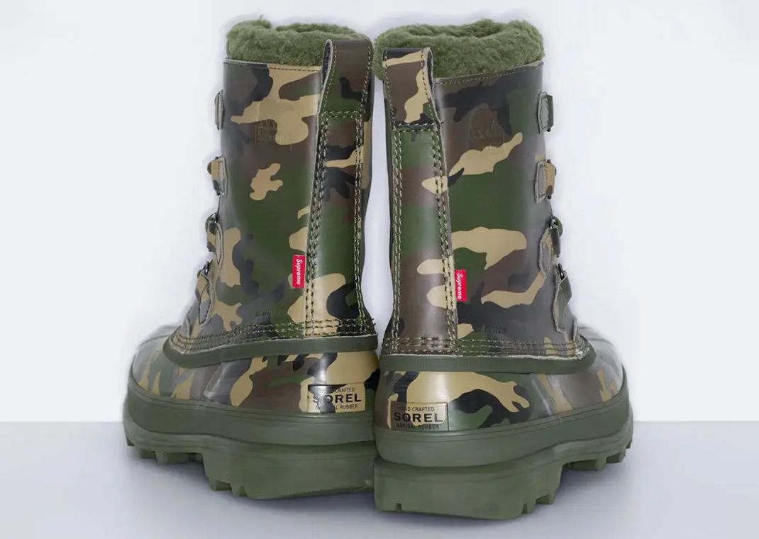 Supreme®/SOREL® Caribou Boot The Supreme x SOREL Caribou Boot Pack Releases December 2024