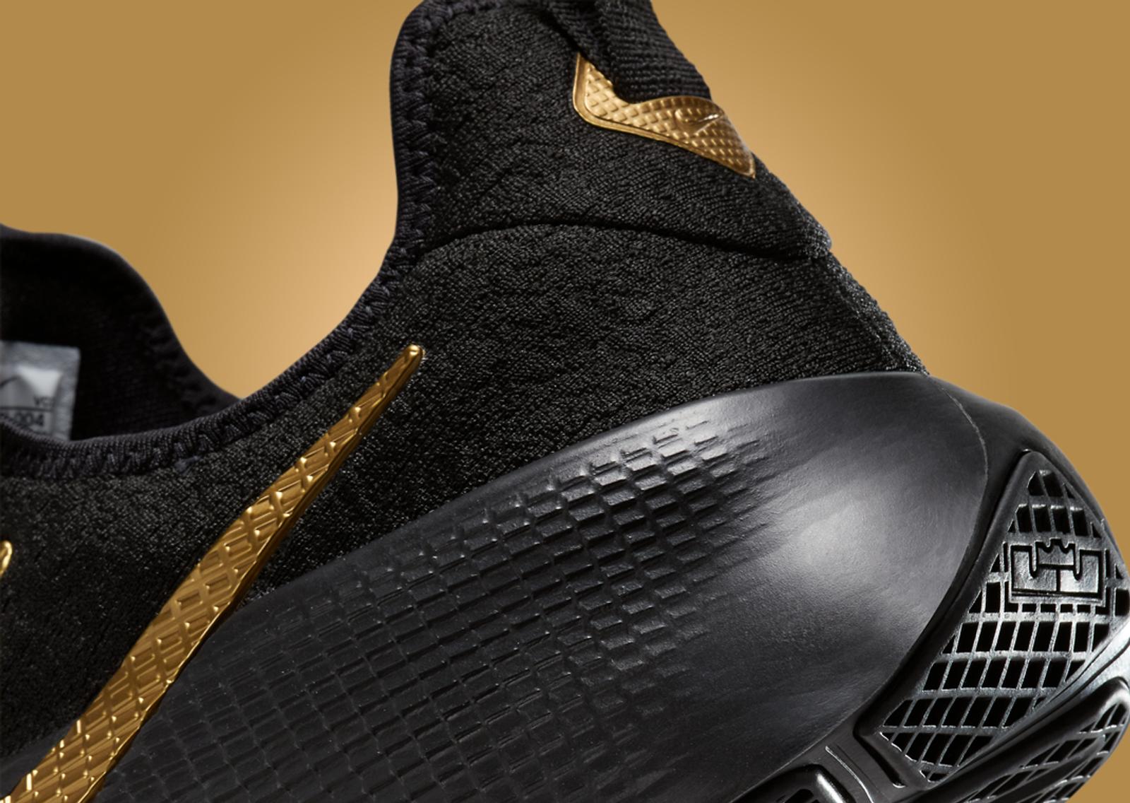 Nike LeBron TR 1 Black Gold Heel Detail