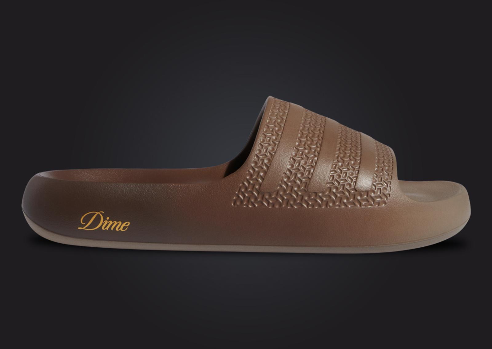 DIME x adidas Ayoon Slide Simple Brown Lateral