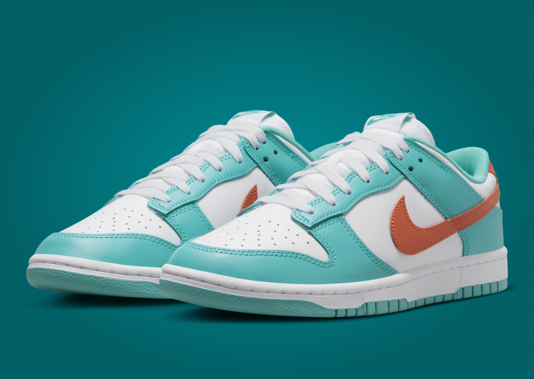 The Nike Dunk Low Miami Dolphins Releases Spring 2024