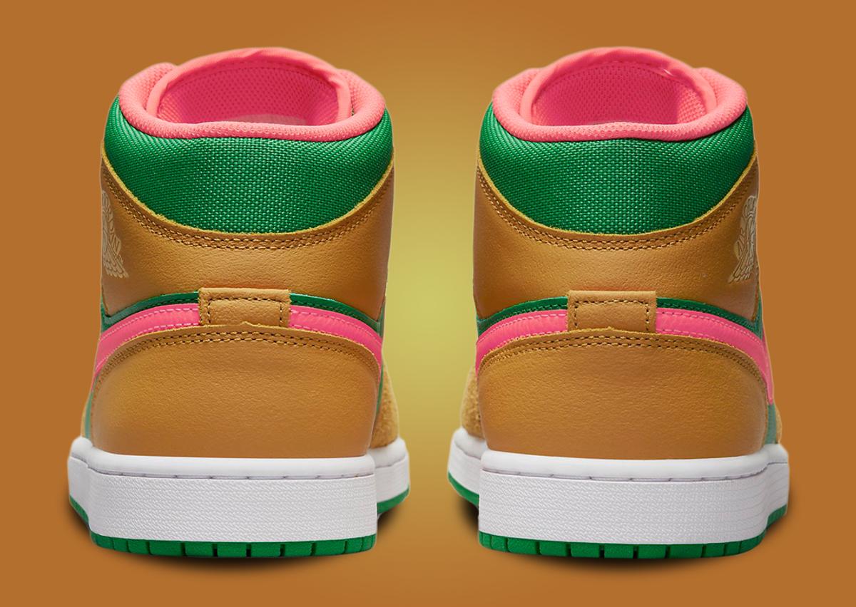 Nike Air Jordan 1 Mid SE *Wheat / Watermelon* *GS* – buy now at Asphaltgold  Online Store!