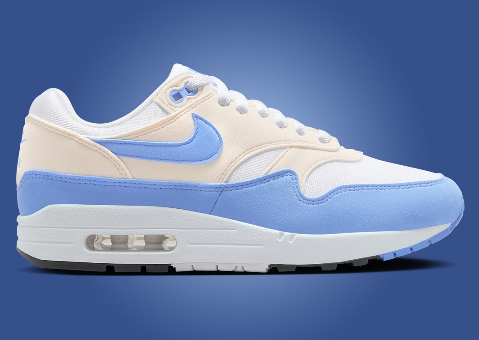 Nike Air Max 1 White Royal Pulse (W) Lateral