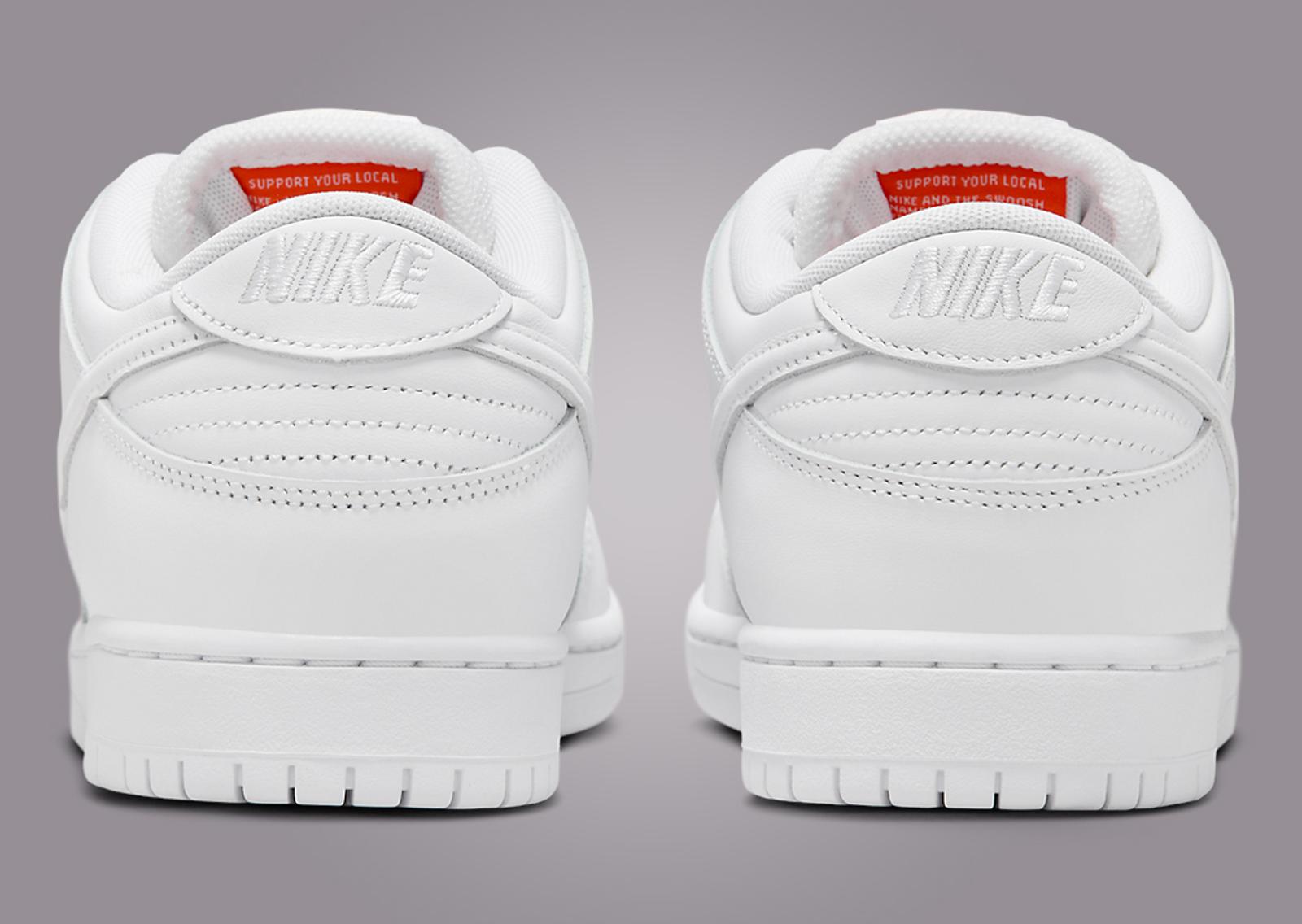 Nike SB Dunk Low ISO Triple White Heel