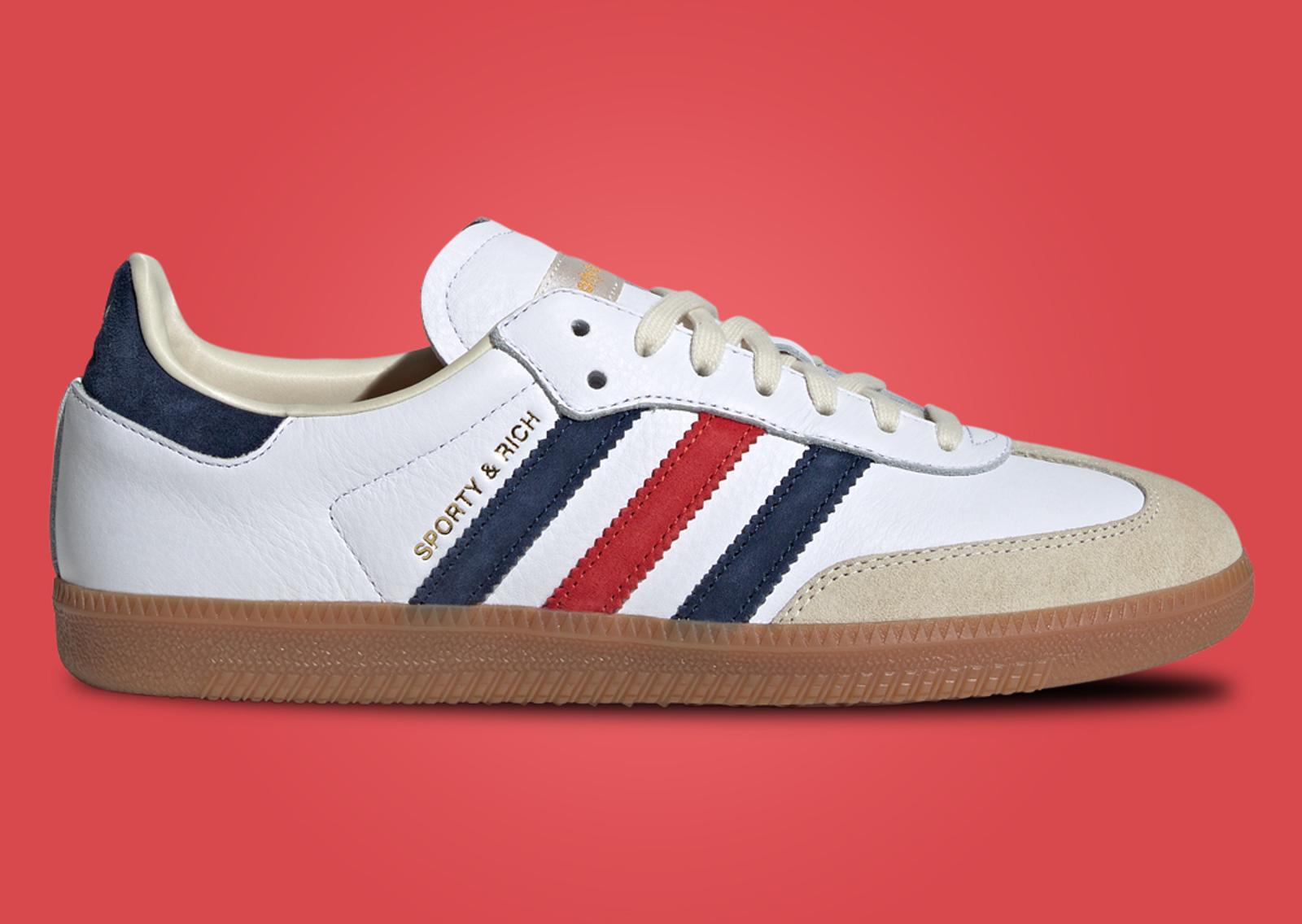 Sporty & Rich x adidas Samba OG USA Lateral