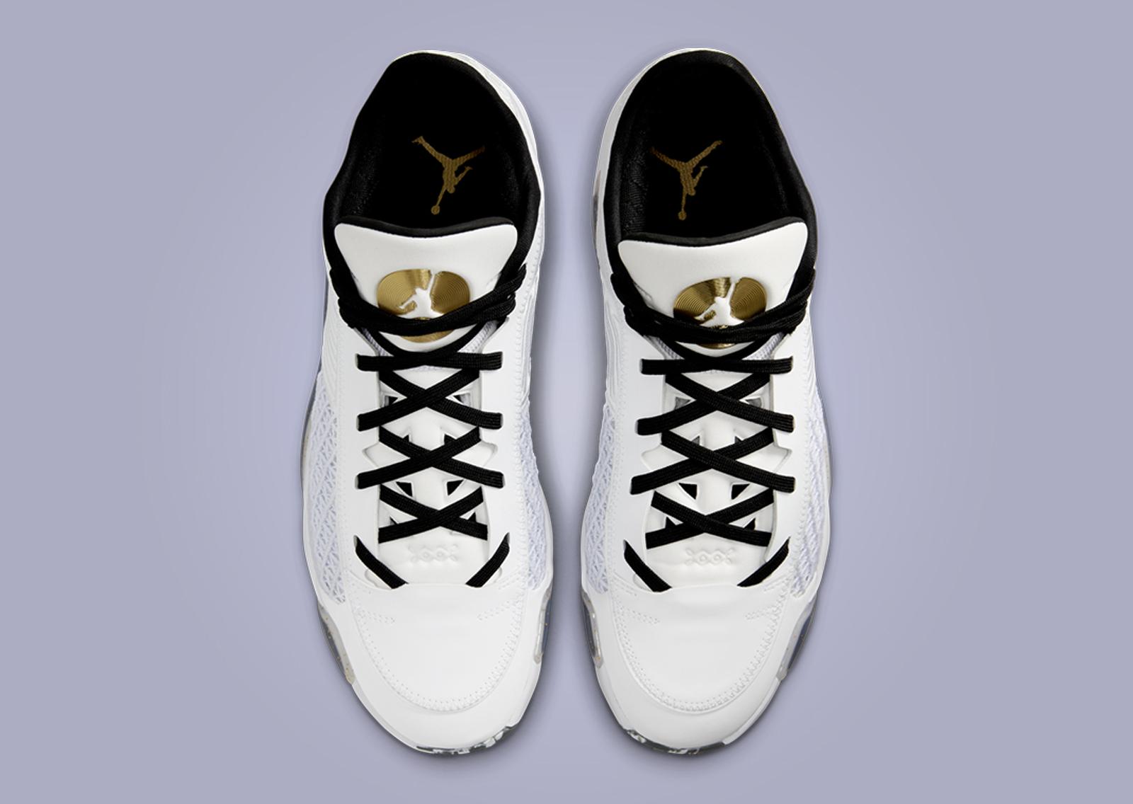 Air Jordan 38 Low White Metallic Gold Top