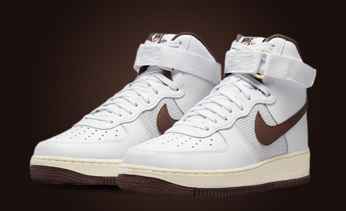 This Nike Air Force 1 High Comes In White And Light Chocolate