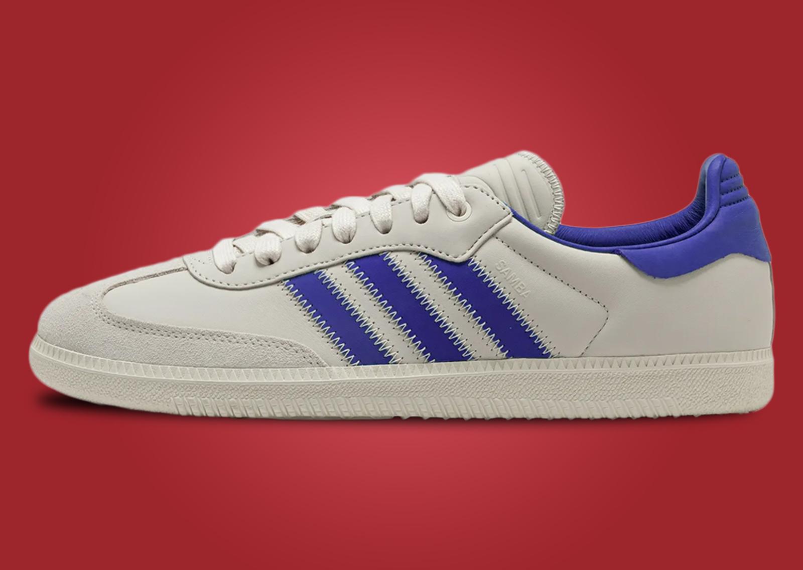 Humanrace x adidas Samba Aluminium Blue Lateral