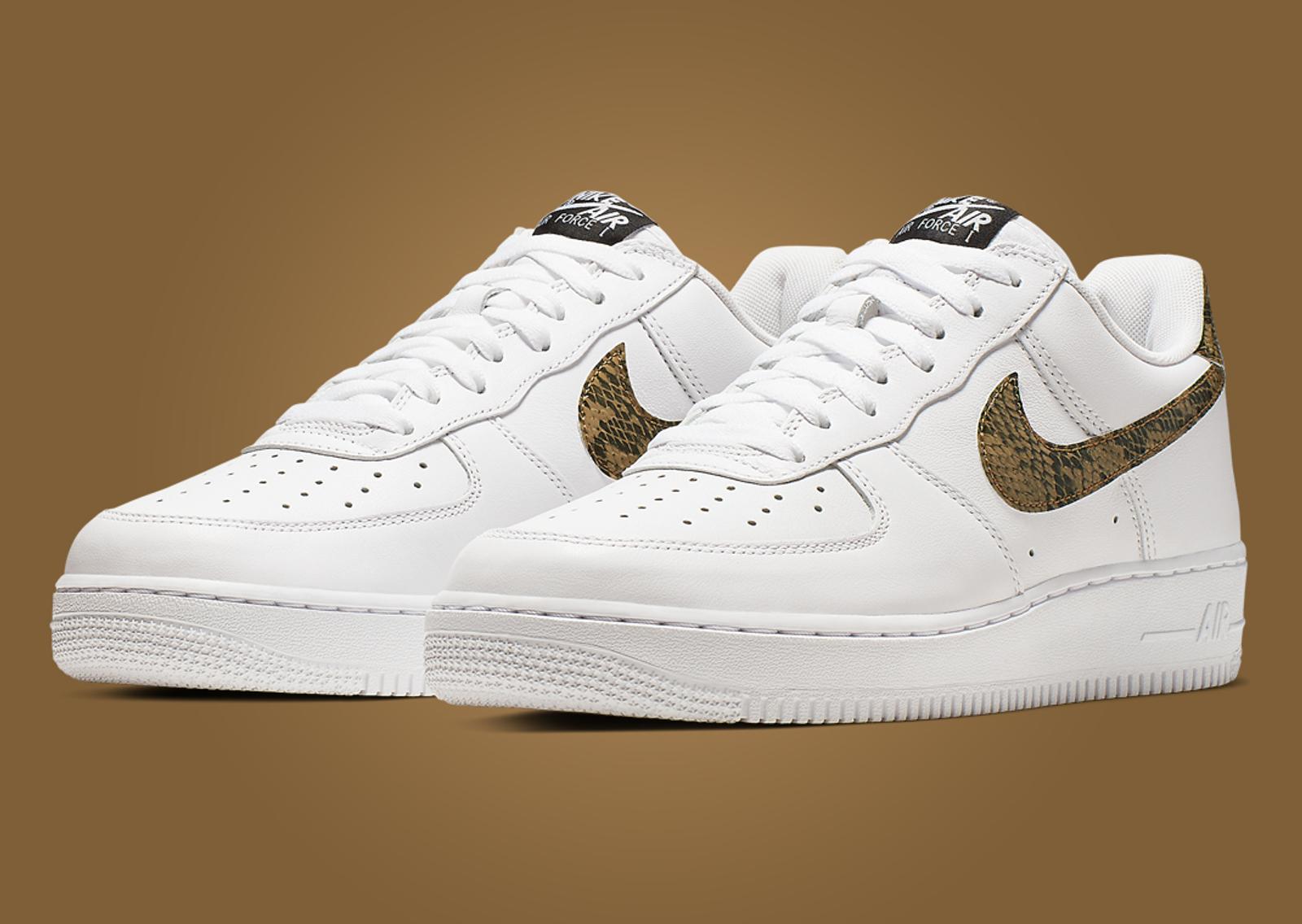 Nike Air Force 1 Low Retro Ivory Snake Angle