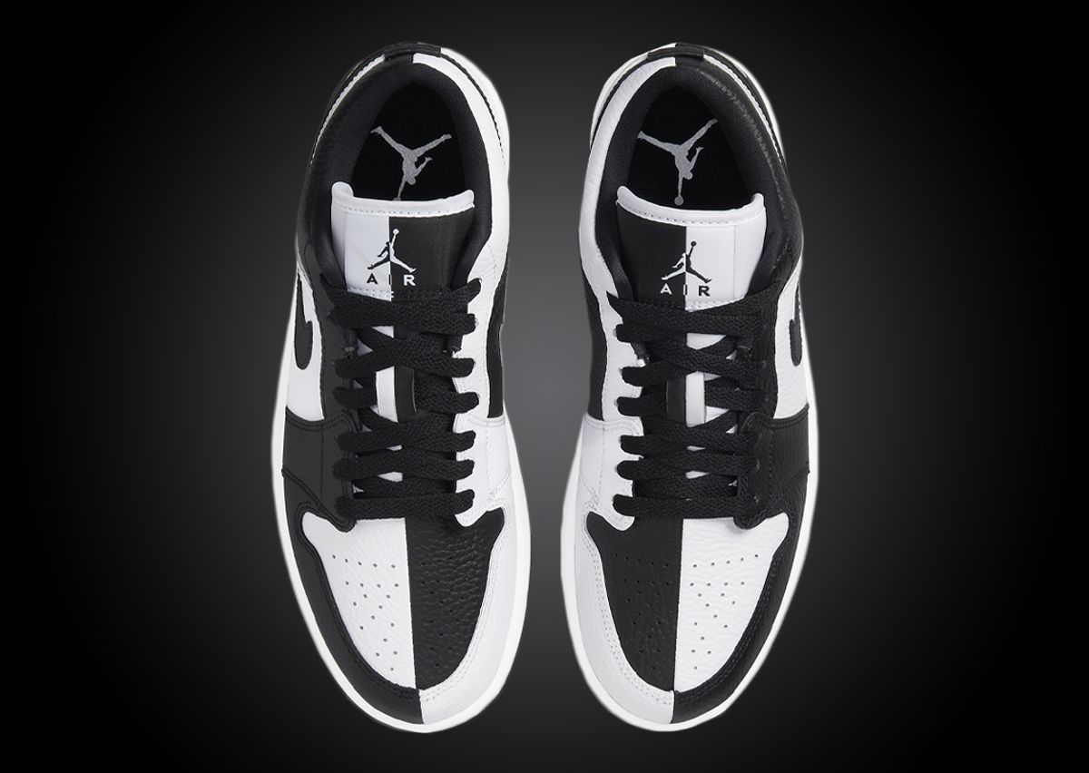 Jordans half black half white Clearance