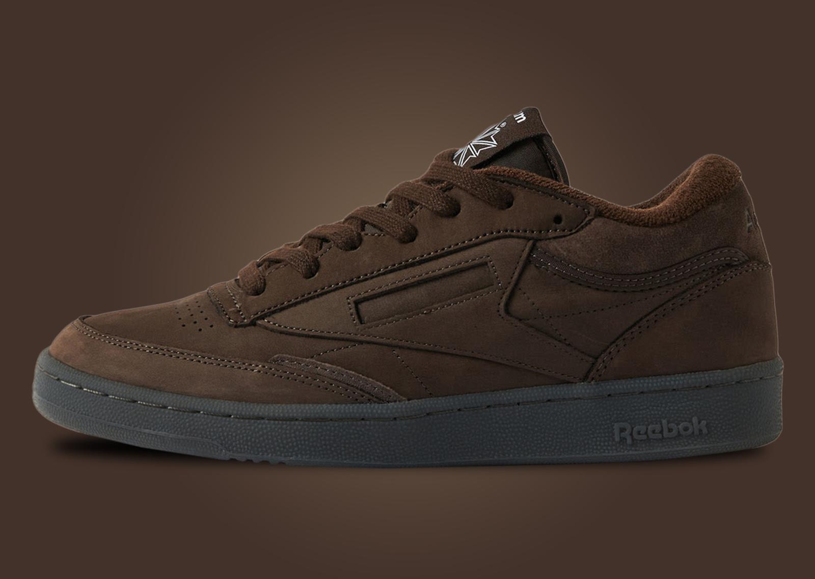 Adsum x Reebok Club C Mid II Dark Brown Lateral