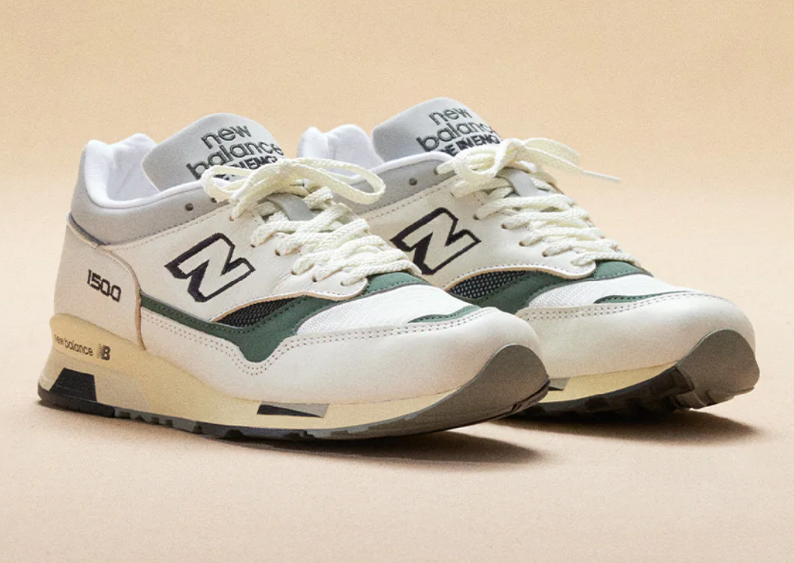 New Balance 1500 Made in England White Cilantro Angle