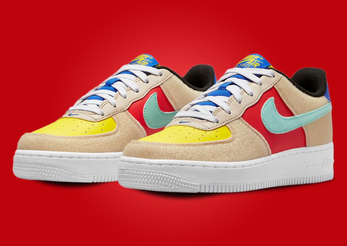 Nike Air Force 1 Low Multi-Color Velcro (GS)