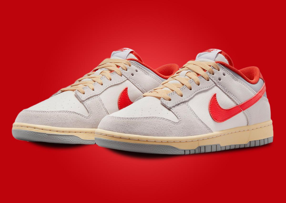 Nike Dunk Low Athletic Department "Photon Dust Picante Red"