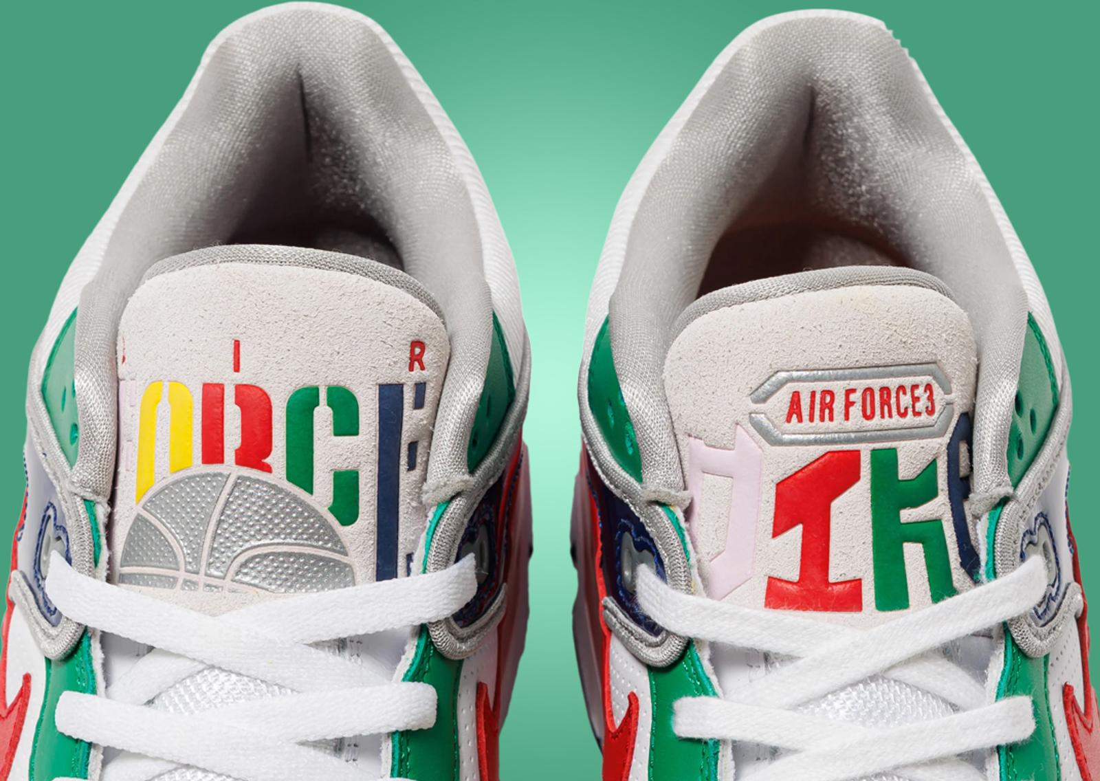 Nigo x Nike Air Force 3 Low White Multi-Color Tongue