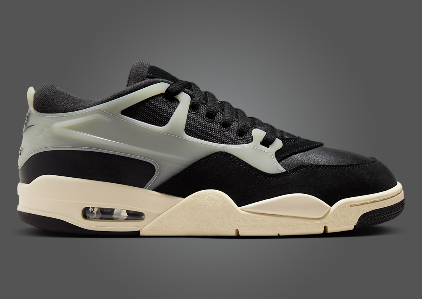 Air Jordan 4 RM Black Coconut Milk Black Lateral Right